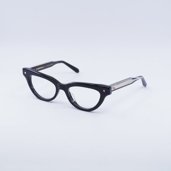 Valentino V-ESSENTIAL II VLX-124A Eyeglasses Shiny Black 50mm Cat Eye Frame - Picture 1 of 9